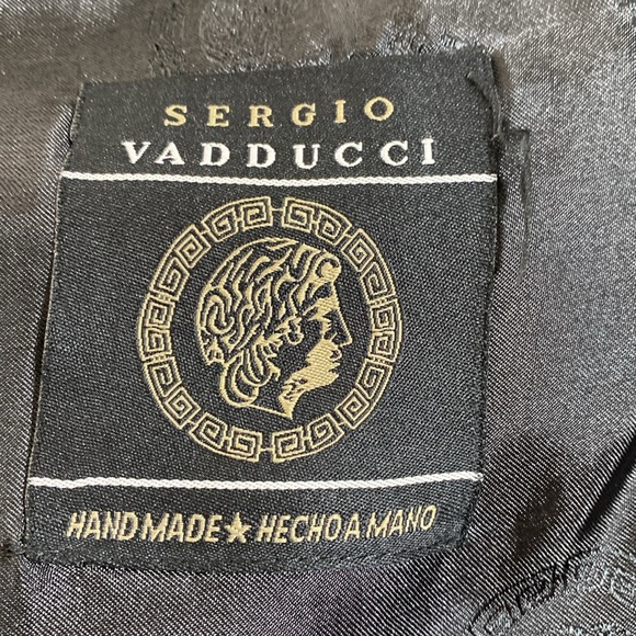 Vintage Sergio Vadducci Western Jacket Blazer Cowboy Rockabilly XL Black Grn - Picture 12 of 14